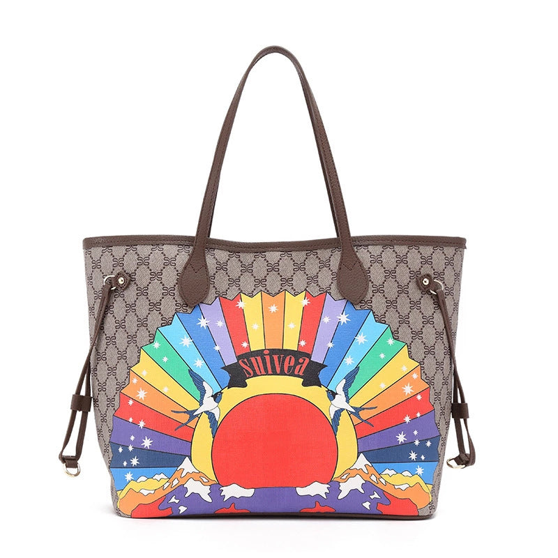 工厂直销外贸经典女包一件代发2025新款欧美时尚PVC单肩包手提包