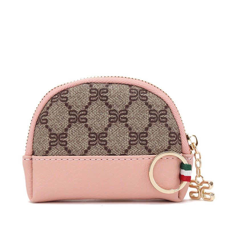 2025春季 女包欧美印花女零钱包钱夹PVC撞色小拉链包包 一件代发