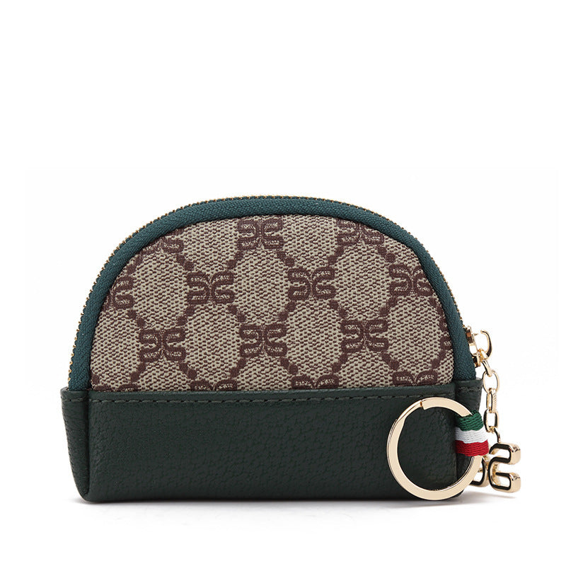 2025春季 女包欧美印花女零钱包钱夹PVC撞色小拉链包包 一件代发