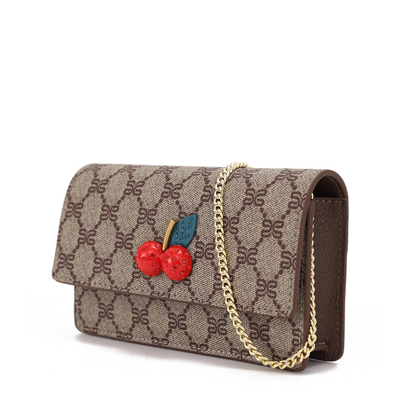 源头工厂包包女2024早春新款斜挎包时尚印花链条包包韩版单肩女包