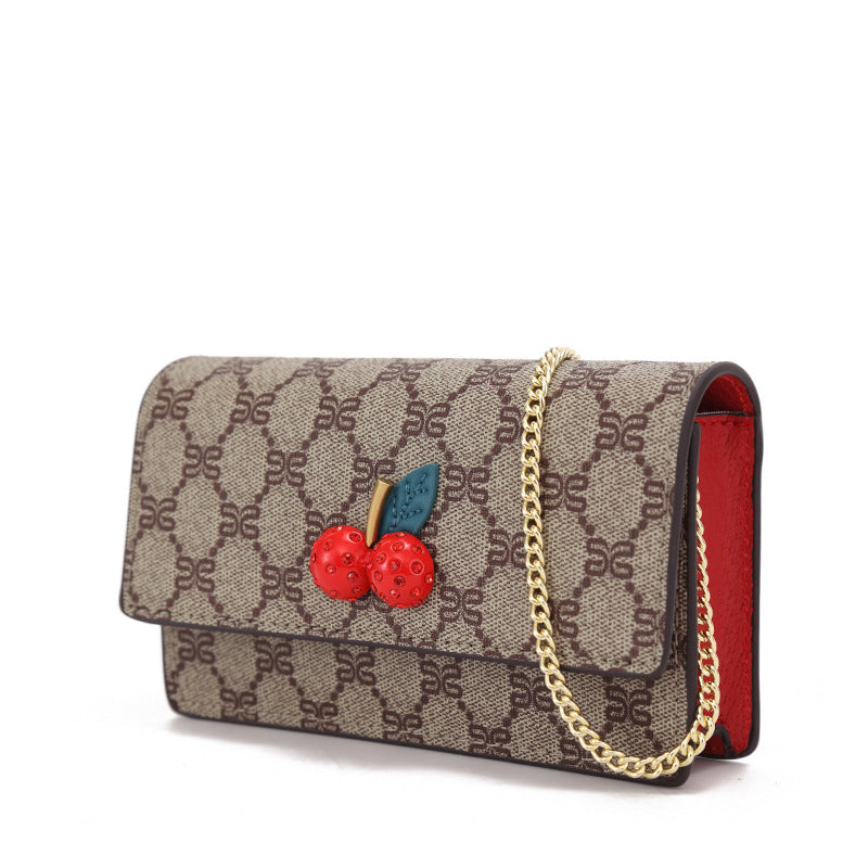 源头工厂包包女2024早春新款斜挎包时尚印花链条包包韩版单肩女包