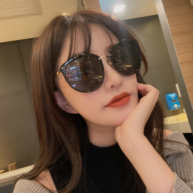 帕森纳TR90偏光太阳镜韩版女士太阳镜夏季沙滩防晒时尚大框墨镜女