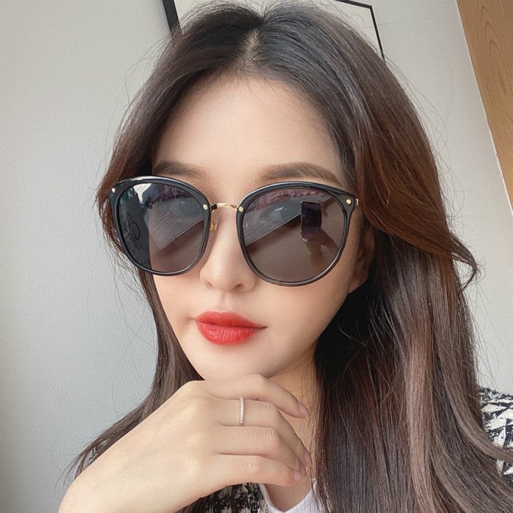 帕森纳TR90偏光太阳镜韩版女士太阳镜夏季沙滩防晒时尚大框墨镜女