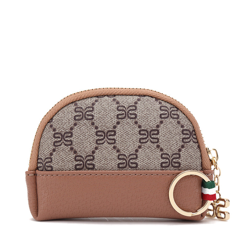 2025春季 女包欧美印花女零钱包钱夹PVC撞色小拉链包包 一件代发