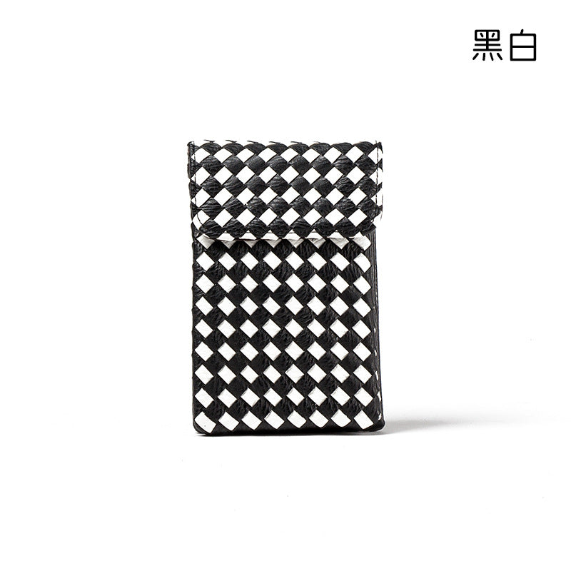 包包女2024新款韩版迷你编织可爱手机包零钱包单肩斜挎包一件代发