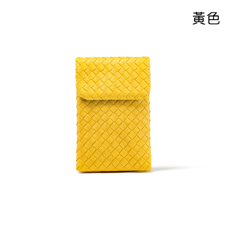 包包女2024新款韩版迷你编织可爱手机包零钱包单肩斜挎包一件代发