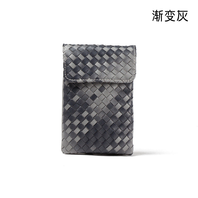 包包女2024新款韩版迷你编织可爱手机包零钱包单肩斜挎包一件代发