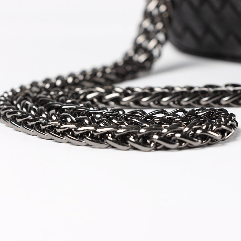 女包包2025新款小香风迷你编织链条小方包韩版时尚女包 一件代发