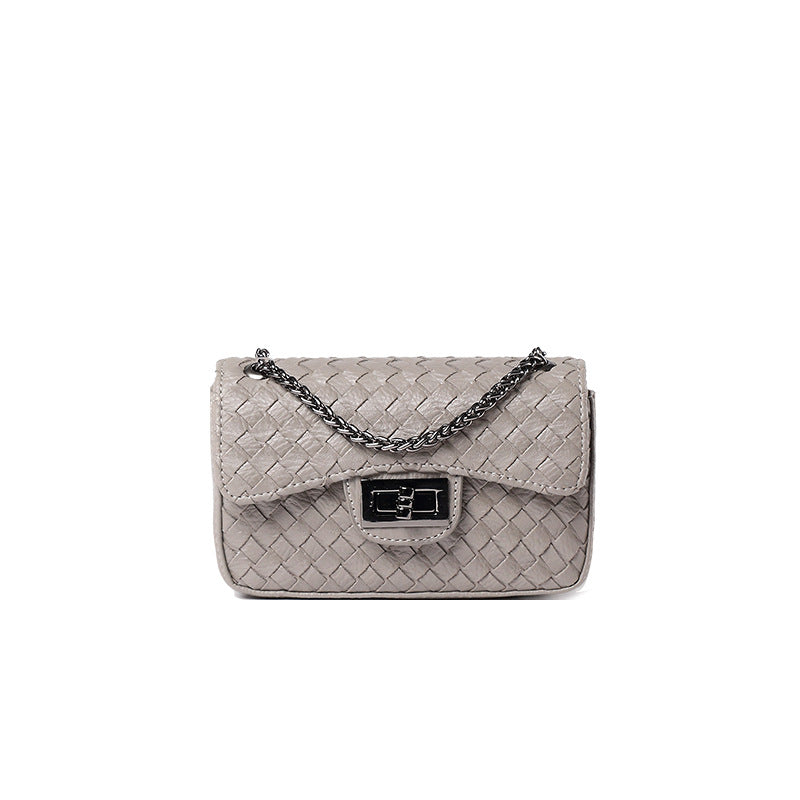 女包包2025新款小香风迷你编织链条小方包韩版时尚女包 一件代发