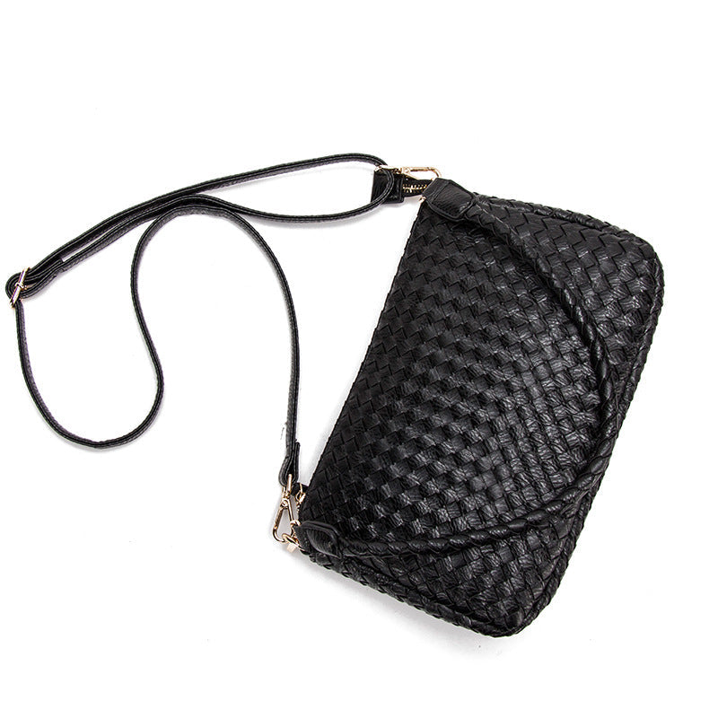 女包2024新款手工编织斜挎单肩包简约时尚腋下包手提包包一件代发