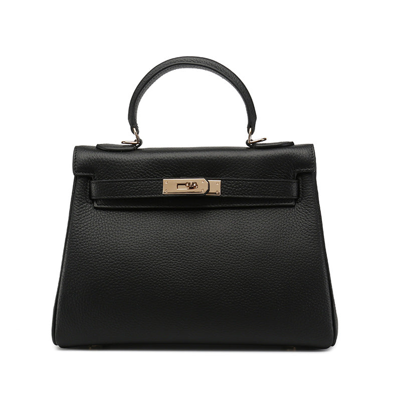 togo头层牛皮凯丽包高级感轻奢真皮女包通勤单肩斜挎包凯莉手提包