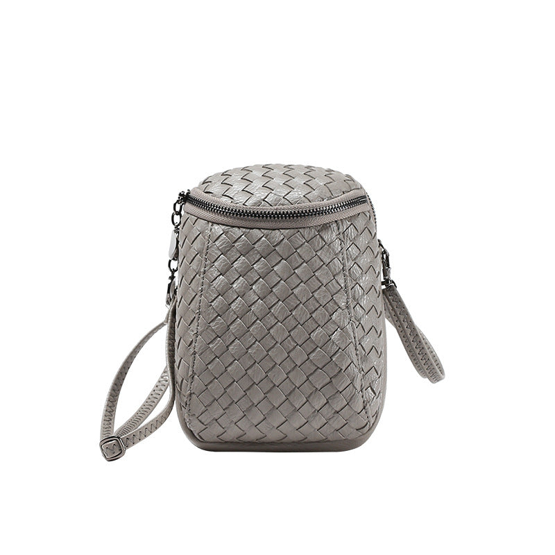 女包批发2025新款韩版单肩斜挎包迷你编织手机包零钱包  一件代发