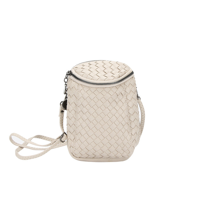 女包批发2025新款韩版单肩斜挎包迷你编织手机包零钱包  一件代发