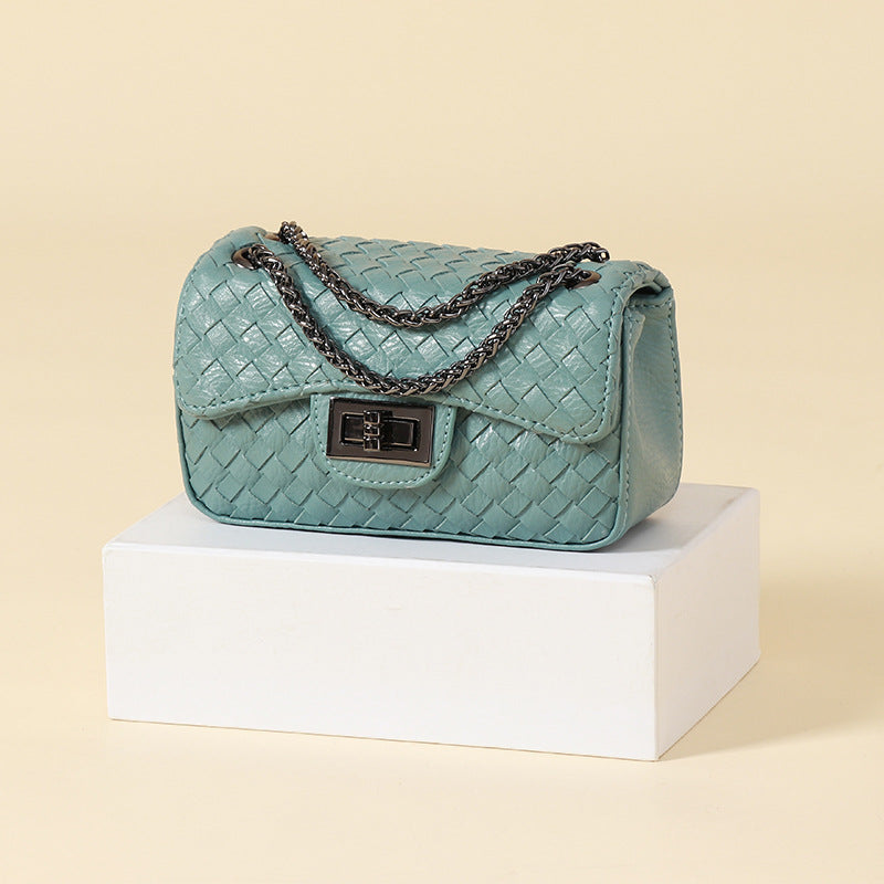 女包包2025新款小香风迷你编织链条小方包韩版时尚女包 一件代发