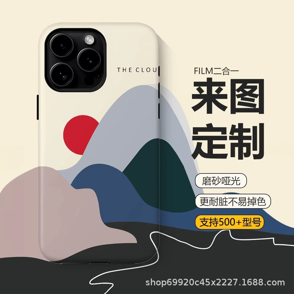 跨境适用苹果16Promax手机壳iPhone17磁吸15plus菲林二合一保护套