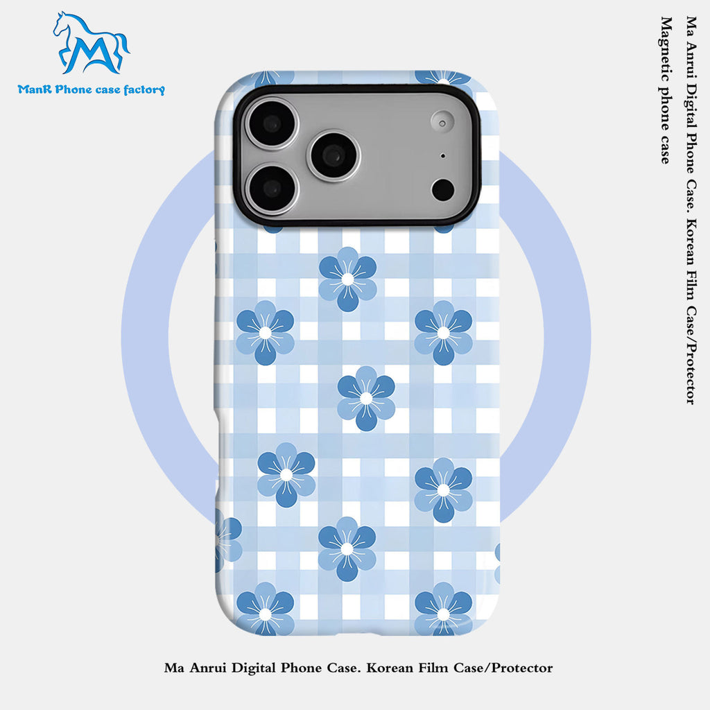 亚马逊跨境格纹图菲林二合一适用苹果17promax手机壳iPhone16三星