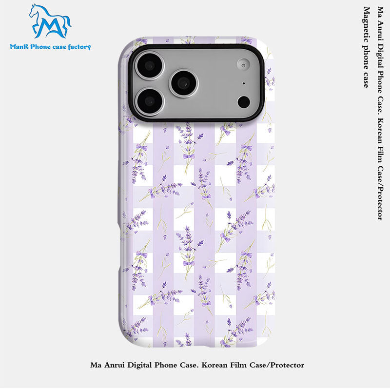 亚马逊跨境格纹图菲林二合一适用苹果17promax手机壳iPhone16三星