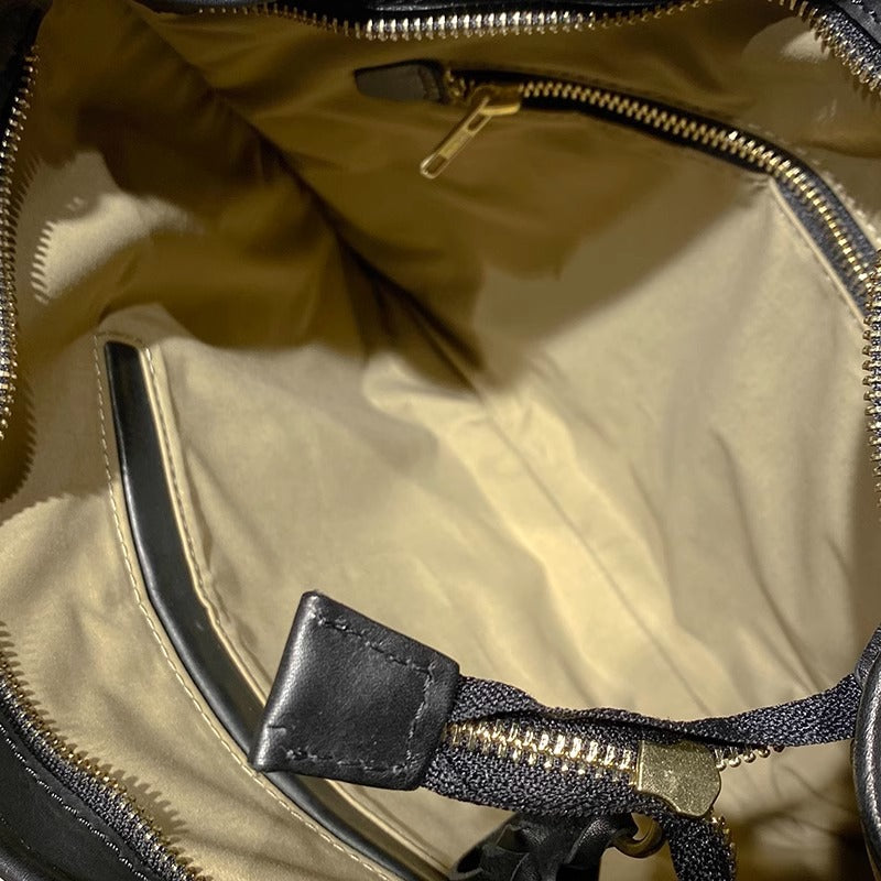 大容量简约ins风复古单肩托特斜挎包休闲头层植鞣牛皮男女包潮包