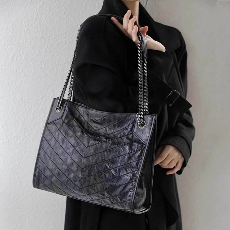 无标杨树林niki包真皮女包shoppingbag托特包流浪包包亚马逊批发