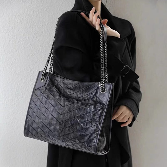 无标杨树林niki包真皮女包shoppingbag托特包流浪包包亚马逊批发