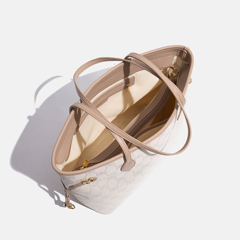 欧美高级感大容量手提包2023夏季时尚简约托特包手拎单肩小众女包