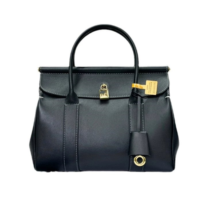 LP同款手袋手拎包帆布拼皮老钱风大容量单肩手提通勤托特公文包包