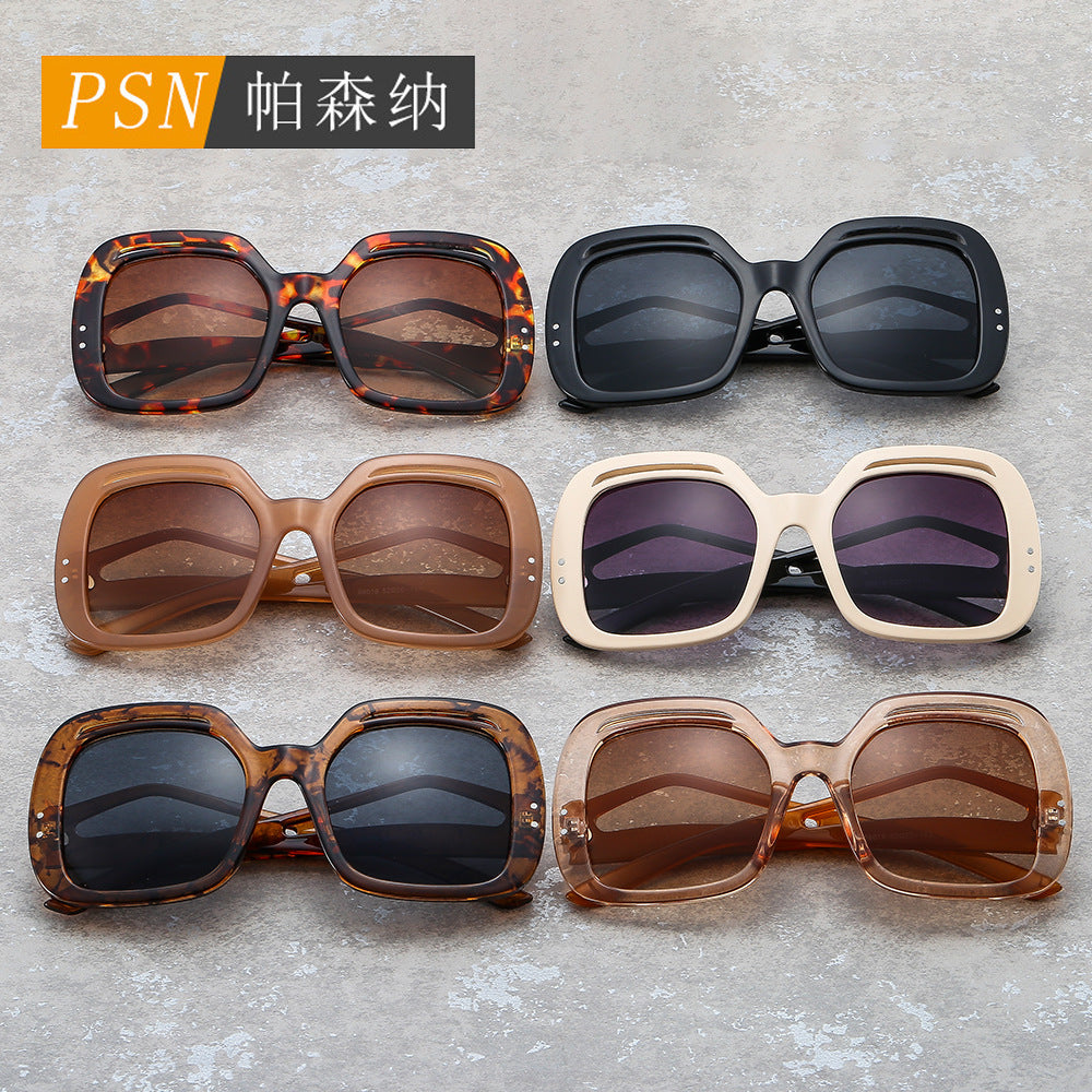 PSN帕森纳2021冬季黑色全框方框太阳镜PC镜架镜片UV400遮阳镜