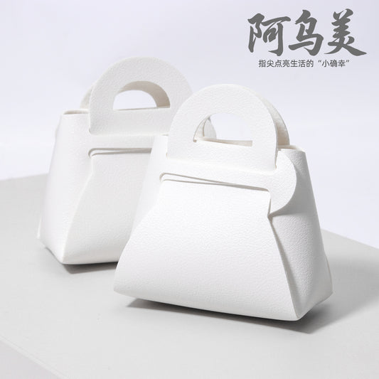 春夏新款迷你小PU皮包挂饰汽车钥匙扣儿童书包少女包包挂件白色