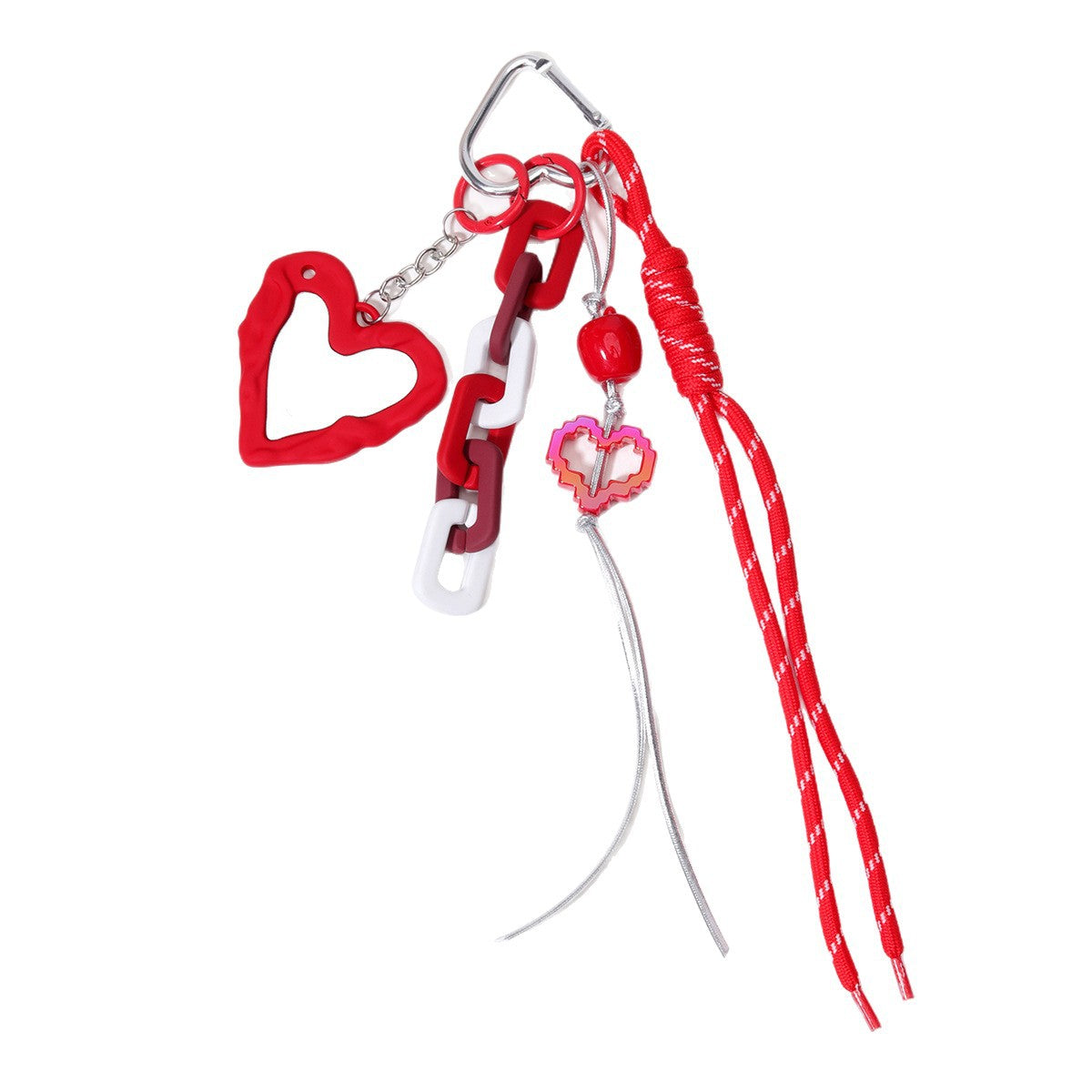 企业文化礼品磨砂亚克力链条镜子挂件苹果串珠桃心亚克力包包挂件