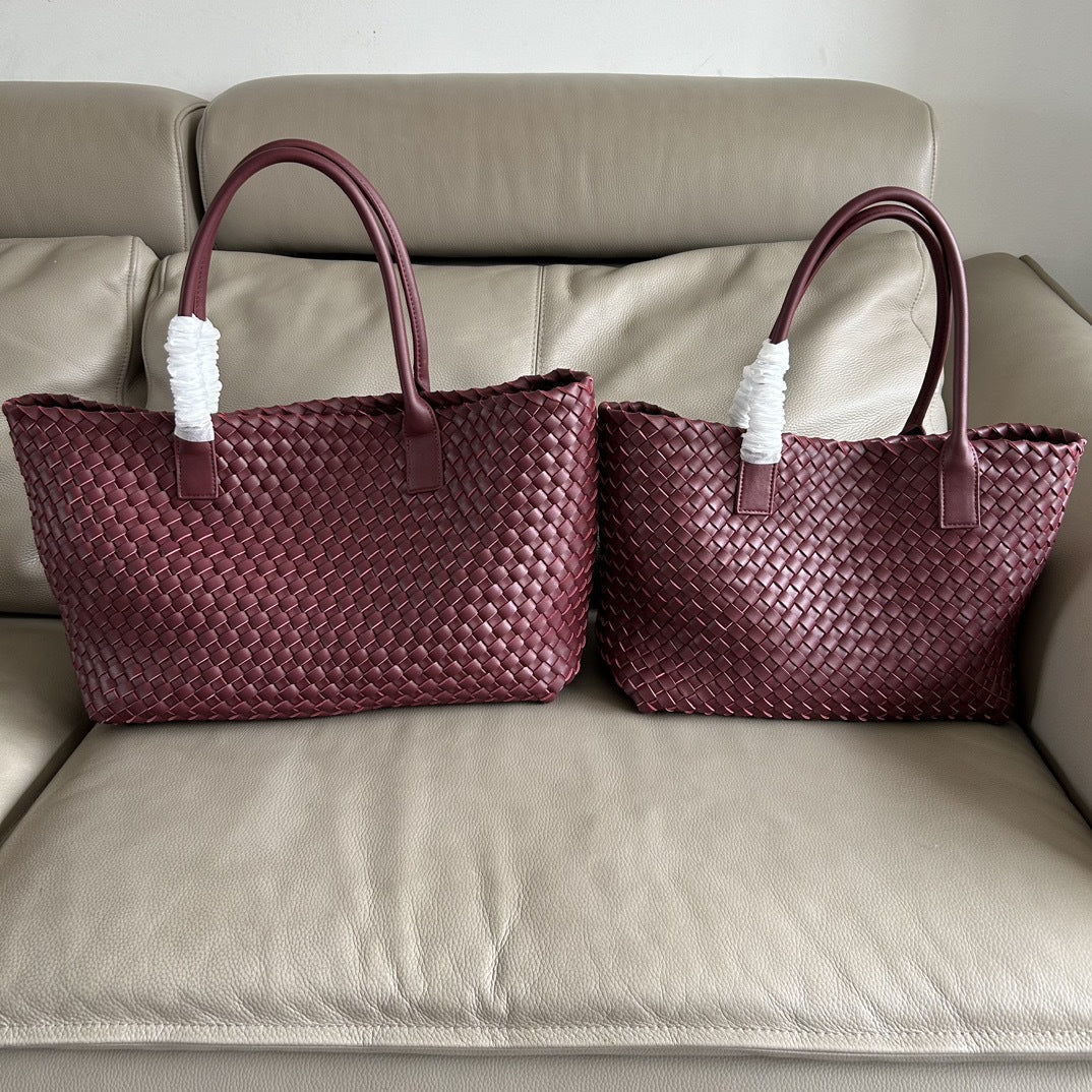 2024新款潮流时尚购物男女包编织手提单肩包菜篮子大容量托特包包