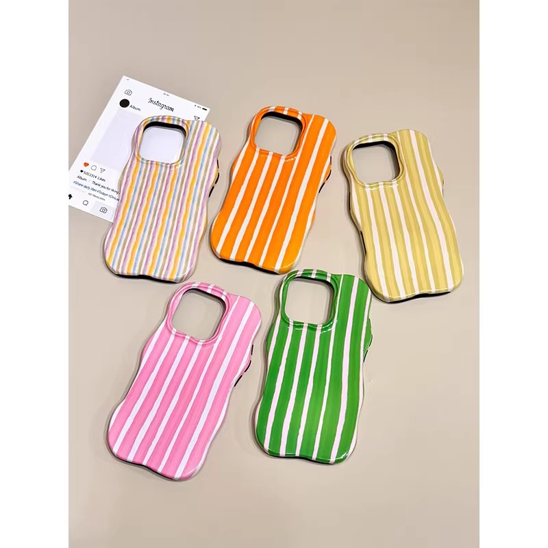 拼色条纹波浪形菲林二合一适用苹果17promax手机壳iPhone1615磁吸
