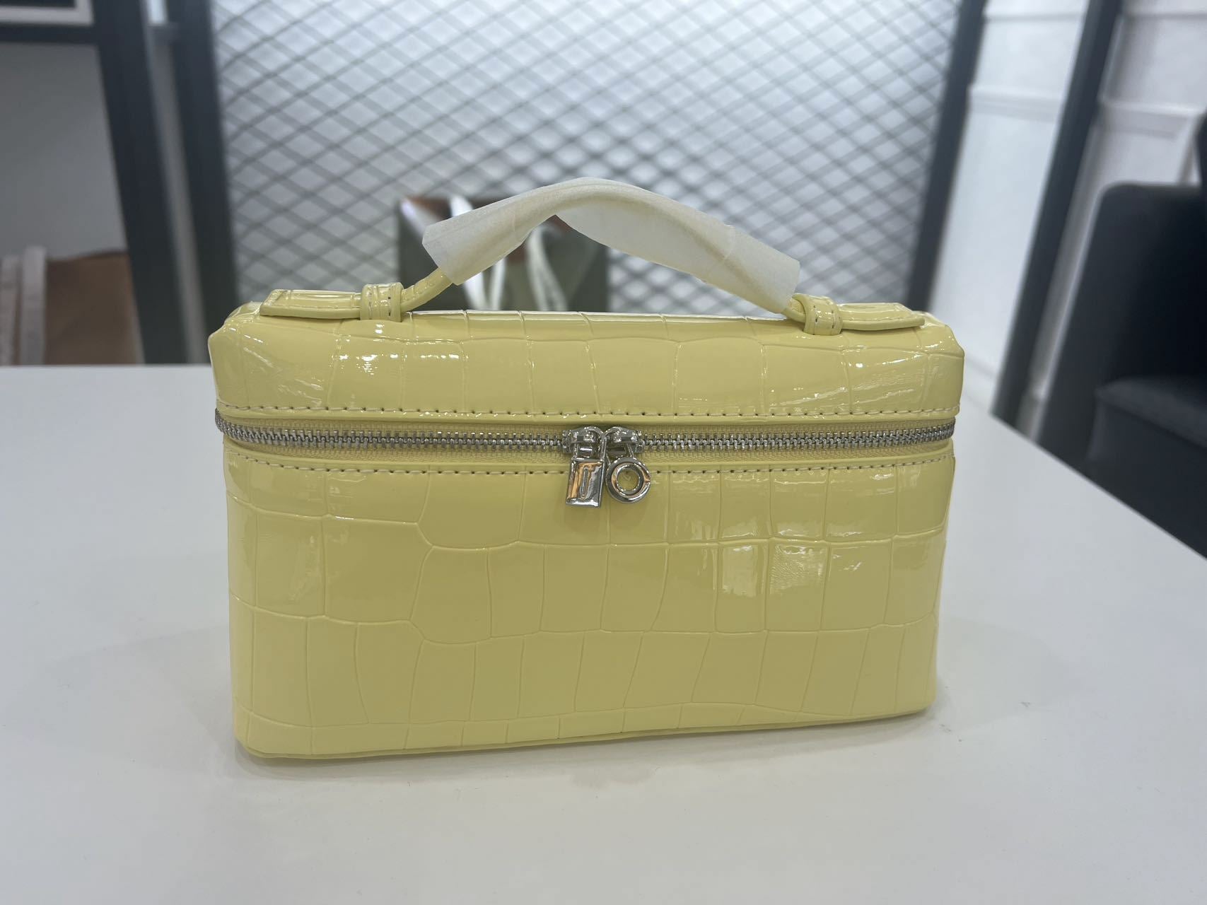 跨境LP饭盒包lp19盒子包真皮女包gigi同款piana手提单肩斜跨包女