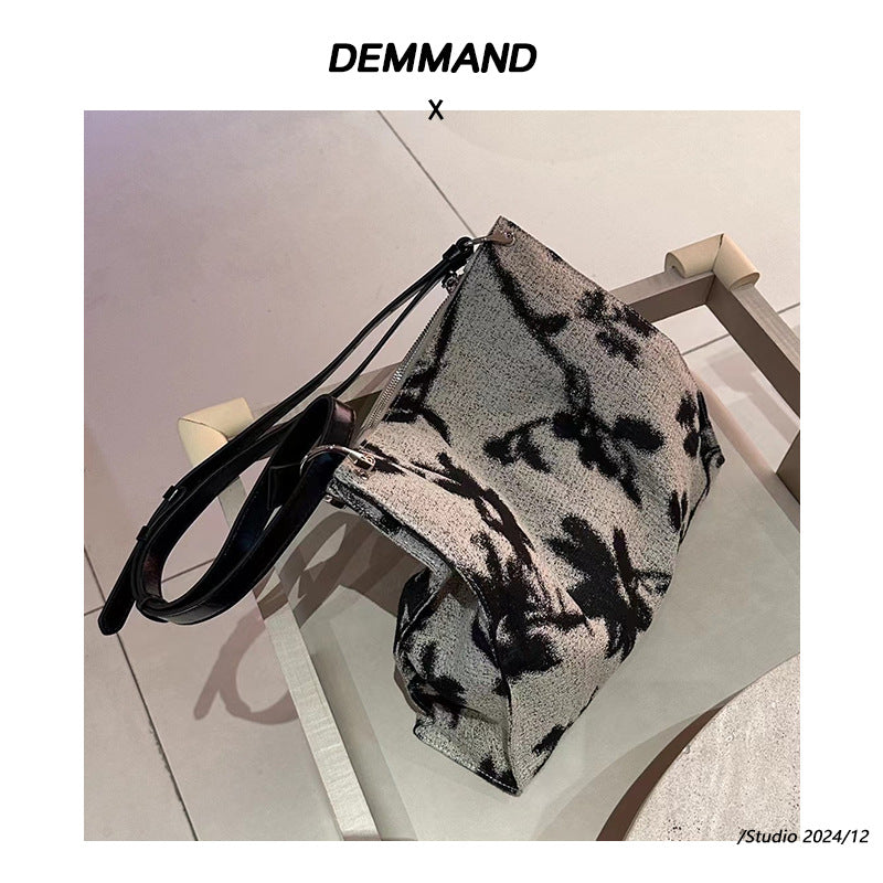 新中式国风洋气大容量包包女2024新款夏季上班通勤斜挎单肩托特包