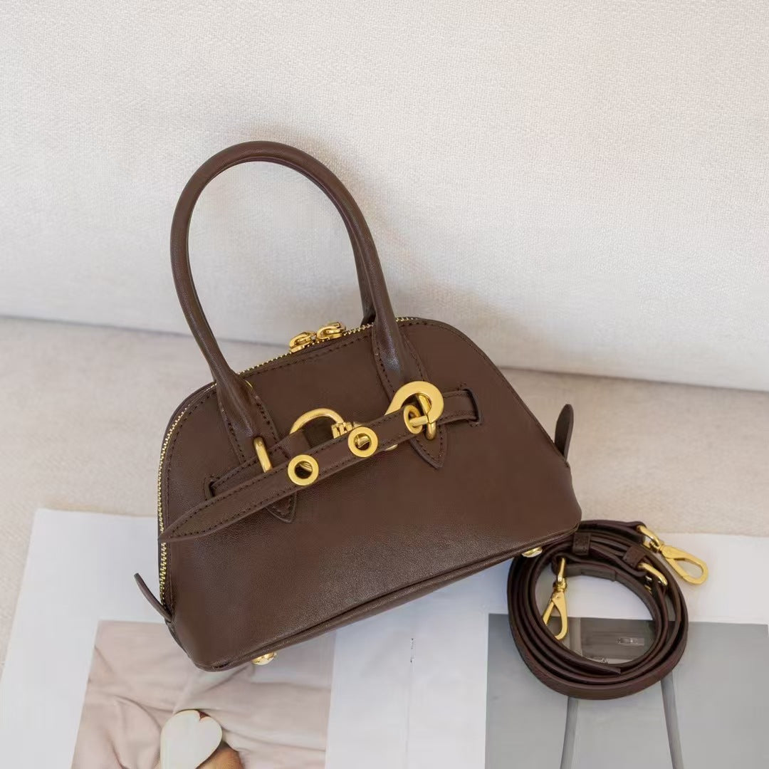 跨境新品爆款保龄球包手提包皮革单肩包百搭时尚托特包魅力女包包