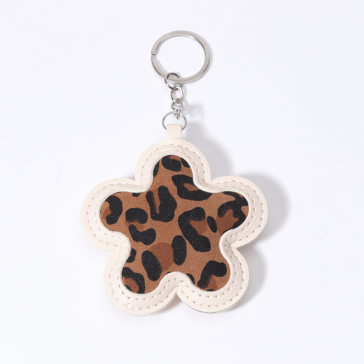 工厂批发定制时尚热销豹纹小花包扣仿真皮挂饰挂件钥匙扣装饰品