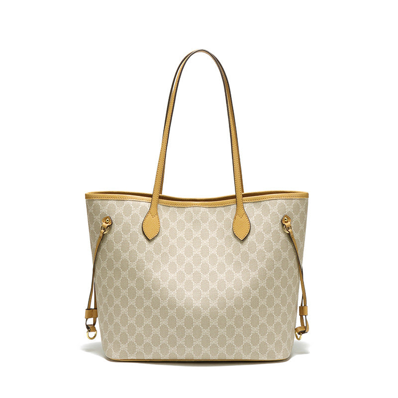 跨境大容量潮流单肩腋下包休闲通勤印花高级感手提女包秋冬托特包