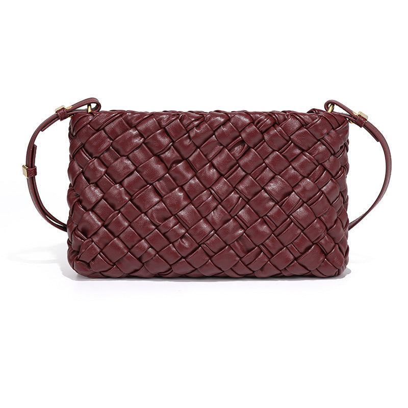 高级感小方包bags洋气单肩小包时尚百搭手机包简约编织精致斜挎包