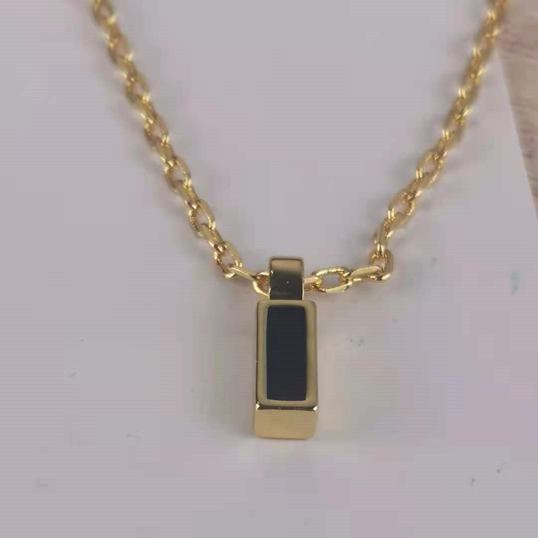 赛家2021新款方块锁骨链冷淡风高级感设计百搭吊坠简约叠戴项链女