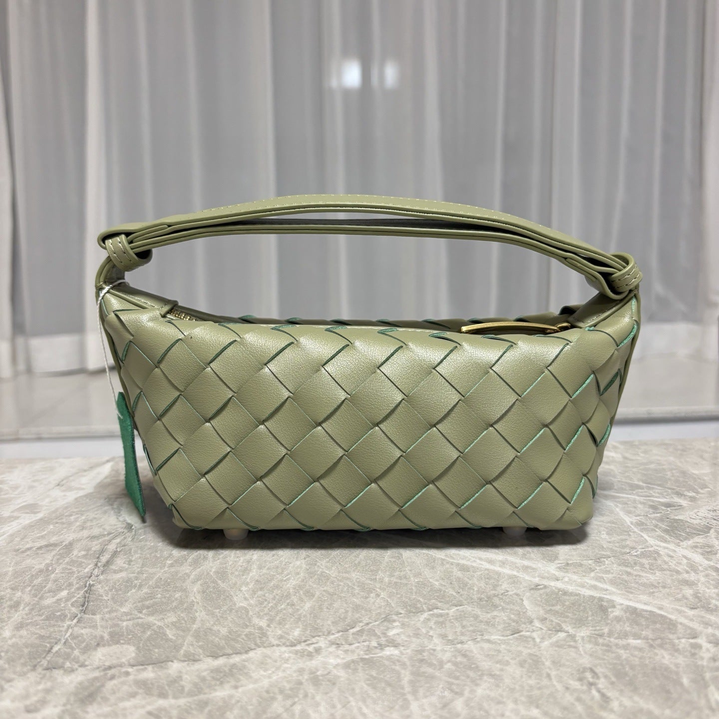 2025春季新款编织真皮手拎饭盒包小众设计简约跨境单肩斜挎女包包