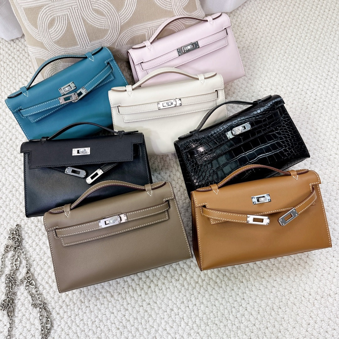 轻奢女包2025新款swift一代凯莉包mini链条包手提包单肩斜挎包