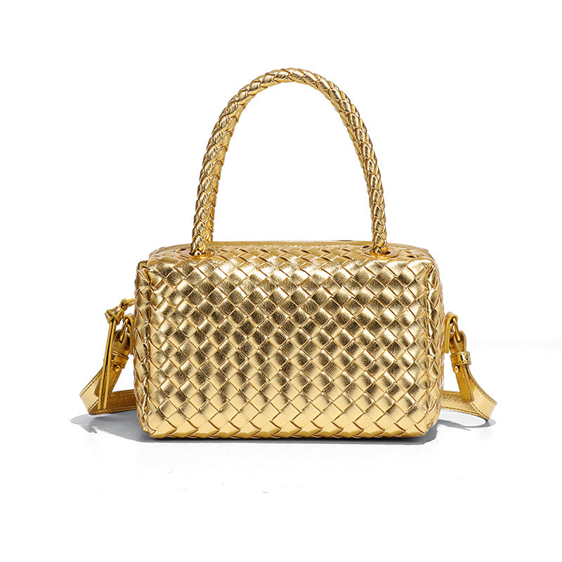 秋冬新款安可拉手提包潮流手工编织包包款时尚枕头包单肩斜挎女包