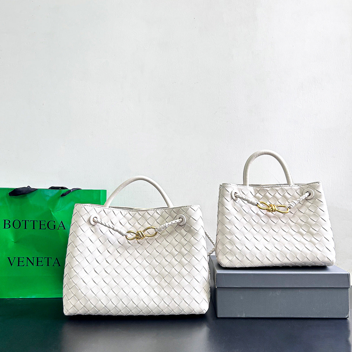 物著小众设计春季新款金属绳扣编织托特包单肩手提大容量复古女包