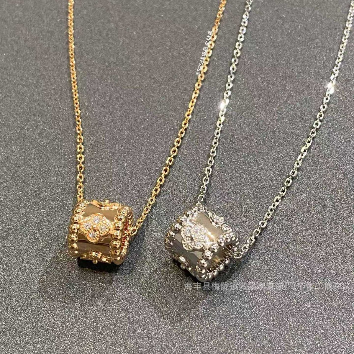 高版本万花筒项链女玫瑰金时尚锁骨链不掉色饰品批发工厂直销跨境