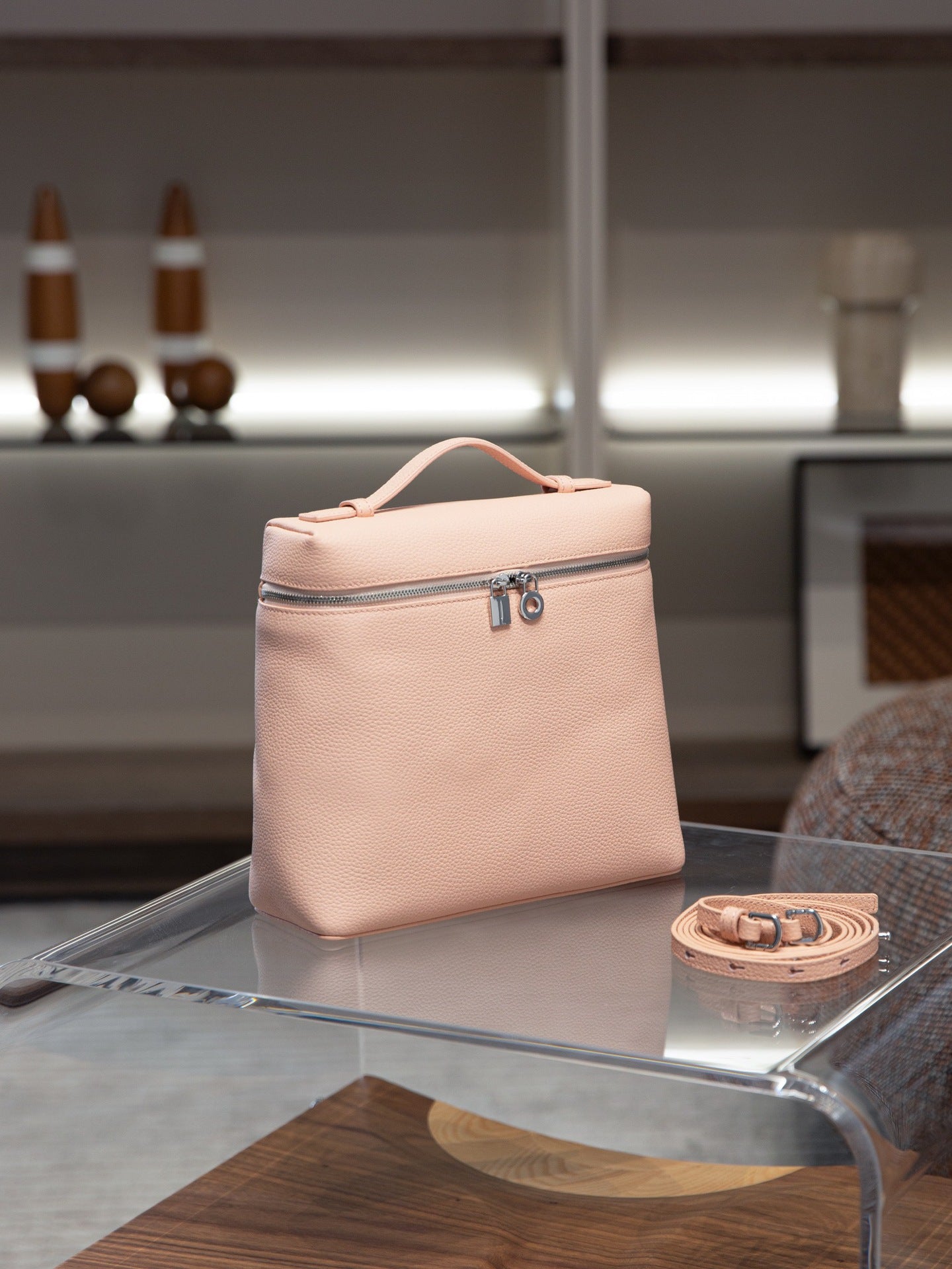 Loro包LP双肩包女2025新款时尚简约piana背包休闲旅游大容量书包