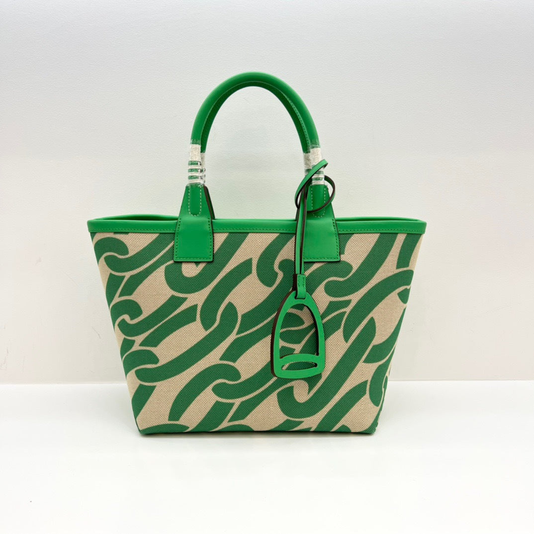 女包高级时尚百搭腋下托特包手工编织牛皮拼帆布撞色手提菜篮子包