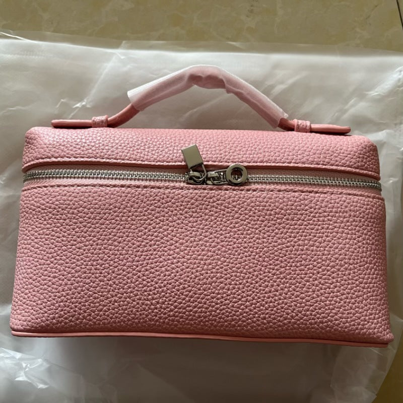 跨境LP饭盒包lp19盒子包真皮女包gigi同款piana手提单肩斜跨包女