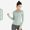 lulu运动外套女户外跑步连帽卫衣弹力透气DF瑜伽服长袖拉链上衣