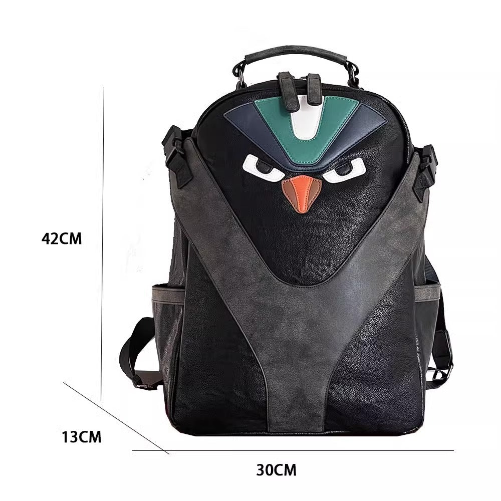 韩版潮流双肩皮包男电脑包大容量双肩包男士休闲旅行包潮外贸批发