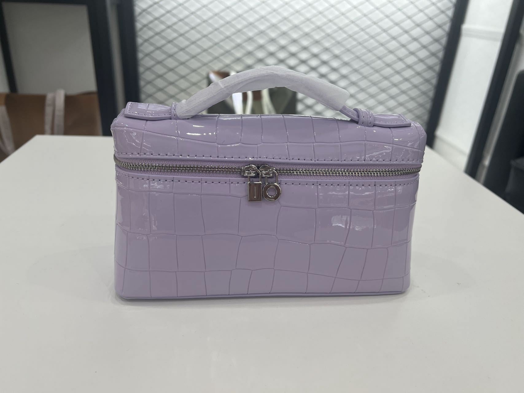 跨境LP饭盒包lp19盒子包真皮女包gigi同款piana手提单肩斜跨包女