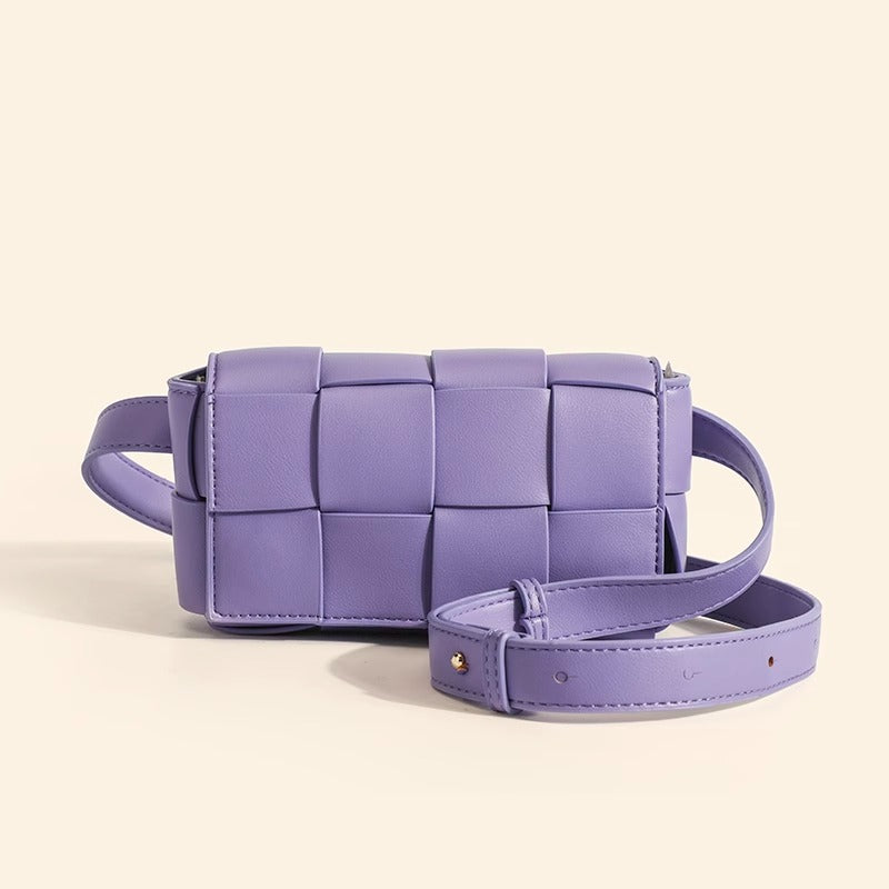 女包时尚百搭2023新款潮夏季休闲编织包运动单肩斜挎包真皮小方包